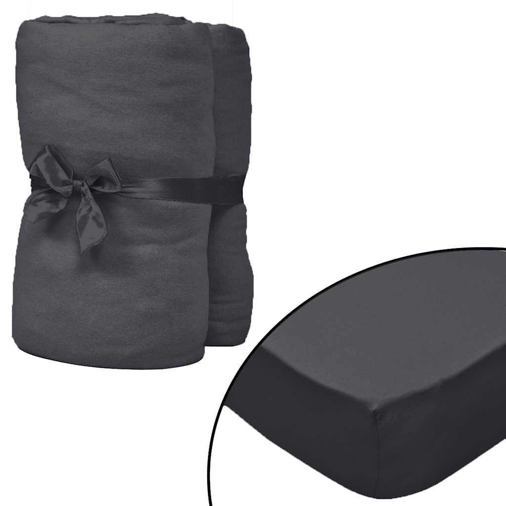 Lenzuolo con Angoli per Letti ad Acqua 2pz 1,6x2m Jersey Cotone