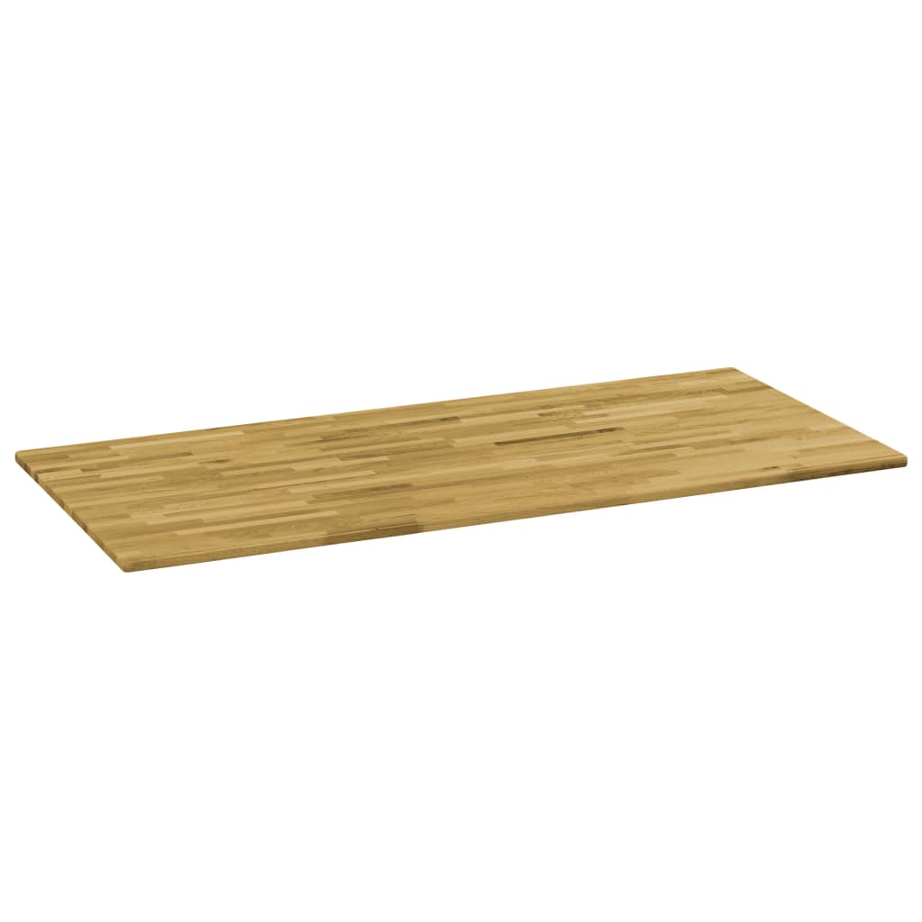 Piano del Tavolo Massello di Rovere Rettangolare 23mm 120x60 cm