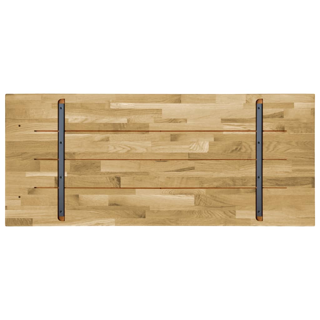 Piano del Tavolo Massello di Rovere Rettangolare 23mm 120x60 cm