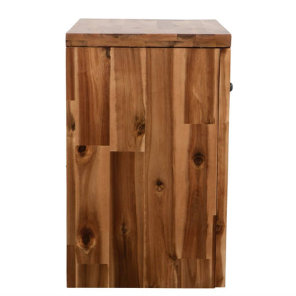 Comodino in Legno Massello d'Acacia 40x30x48 cm