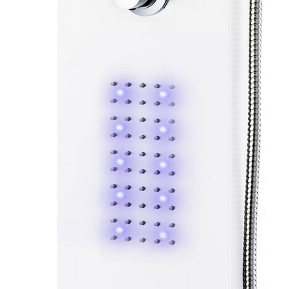 Pannello Doccia in Alluminio 20x44x130 cm Bianco
