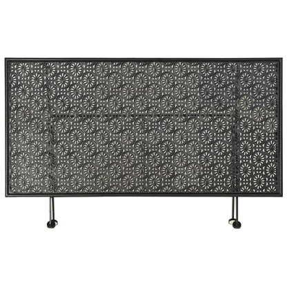 Tavolino da Salotto Pieghevole Vintage Metallo 100x50x45cm Nero