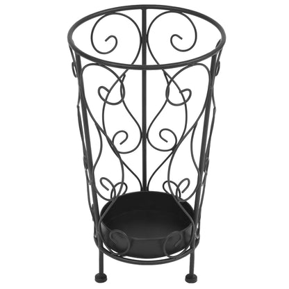 Portaombrelli Stile Vintage Metallo 26x46 cm Nero