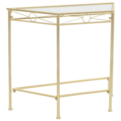 Tavolino Vintage in Metallo 87x34x73 cm Oro