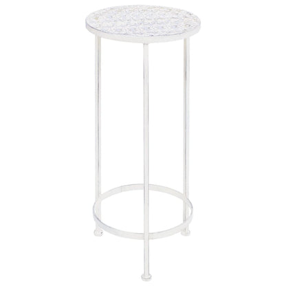Set Piedistalli per Piante 3 pz Vintage Effetto Bianco Anticato