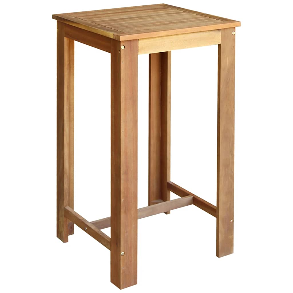 Tavolo da Bar in Legno Massello di Acacia 60x60x105 cm