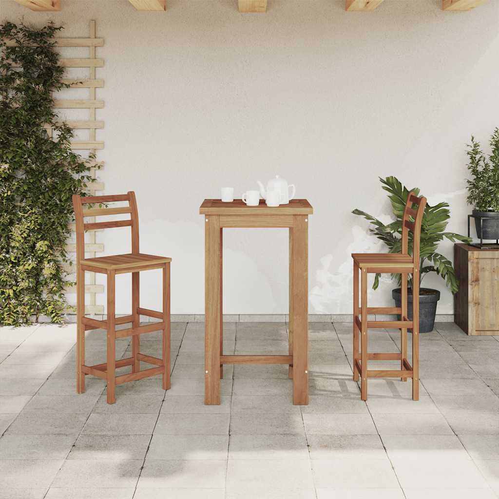 Tavolo da Bar in Legno Massello di Acacia 60x60x105 cm