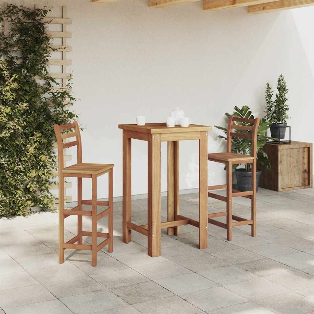 Tavolo da Bar in Legno Massello di Acacia 60x60x105 cm