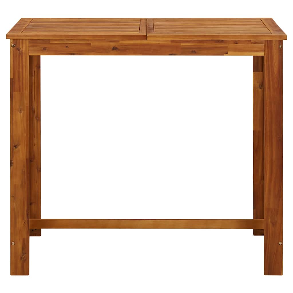 Tavolo da Bar in Legno Massello di Acacia 120x60x105 cm