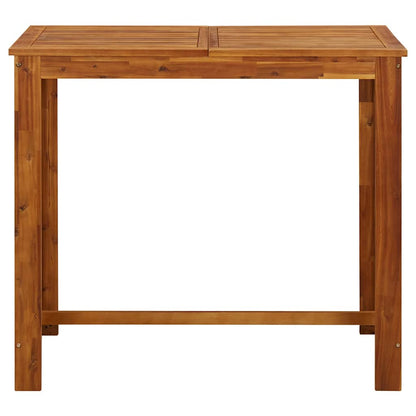 Tavolo da Bar in Legno Massello di Acacia 120x60x105 cm