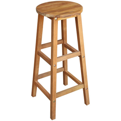 Tavolo e Sedie da Bar Set 5 pz in Legno Massello di Acacia