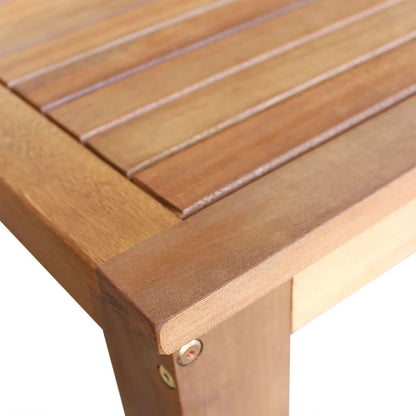 Tavolo e Sedie da Bar Set 5 pz in Legno Massello di Acacia