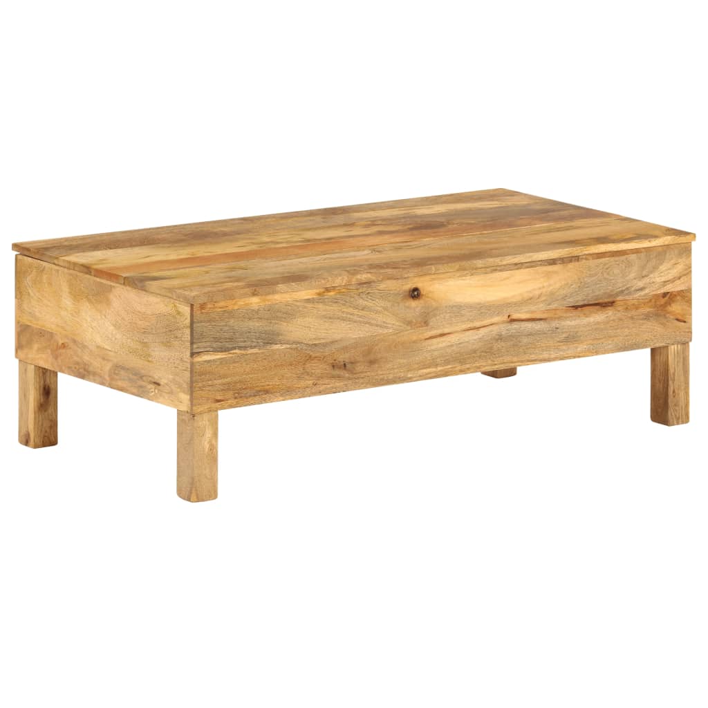 Tavolino da Salotto in Legno Massello di Mango 110x55x35 cm