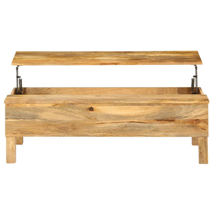 Tavolino da Salotto in Legno Massello di Mango 110x55x35 cm