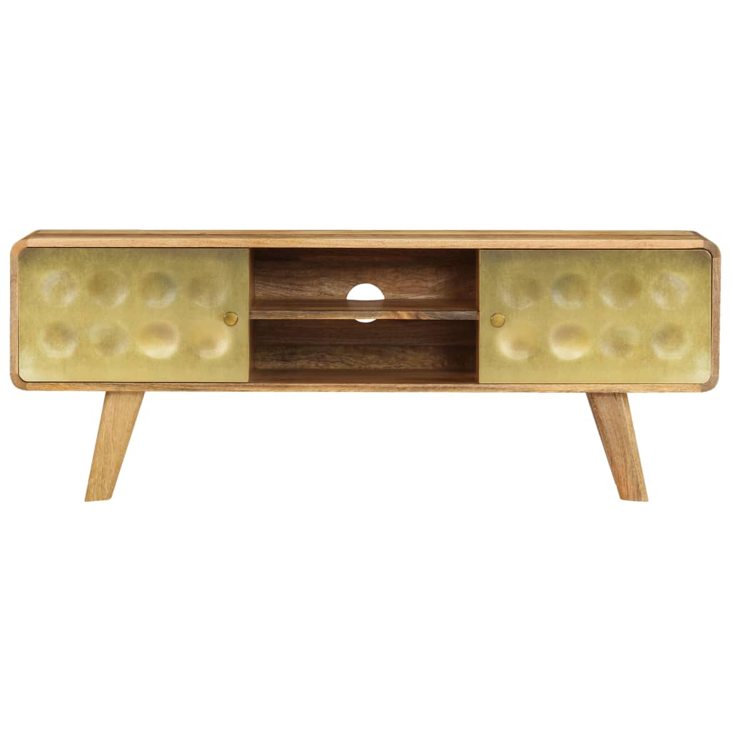 Mobile Porta TV in Legno Massello di Mango 120x30x45 cm