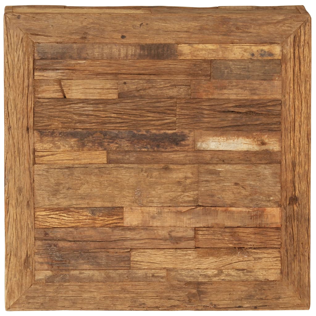 Tavolino da Salotto in Legno Massello Recuperato 70x70x30 cm