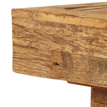 Tavolino da Salotto in Legno Massello Recuperato 70x70x30 cm