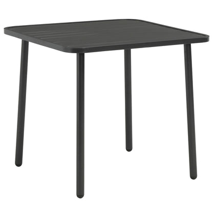 Set da Pranzo da Giardino 5 pz in Acciaio Grigio Scuro