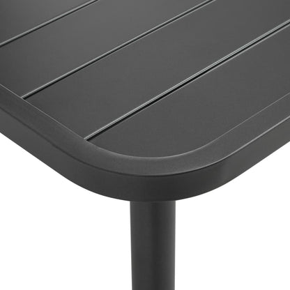 Set da Pranzo da Giardino 7 pz in Acciaio Grigio Scuro