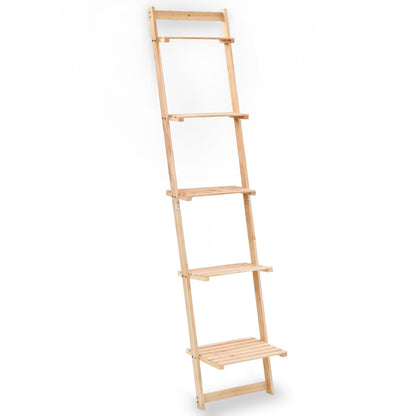 Scala Portaoggetti a Parete in Legno di Cedro 41,5x30x176 cm