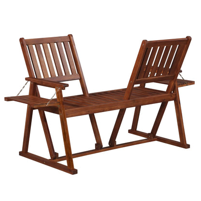 Panchina da Giardino 165 cm in Legno Massello di Acacia