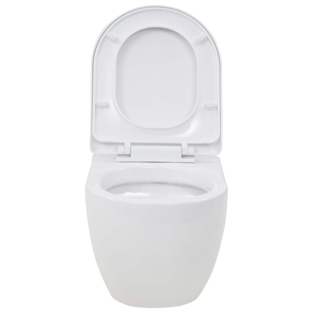 WC Sospeso in Ceramica Bianca