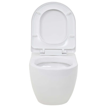 WC Sospeso in Ceramica Bianca