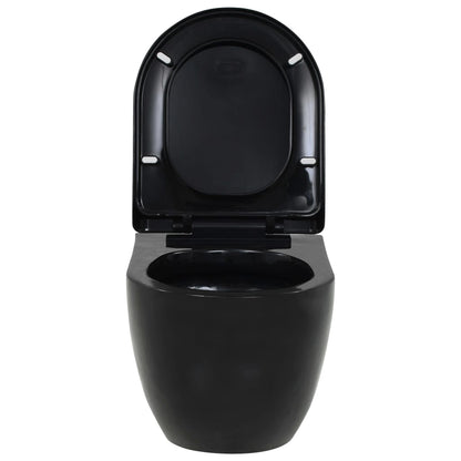 WC Sospeso in Ceramica Nera