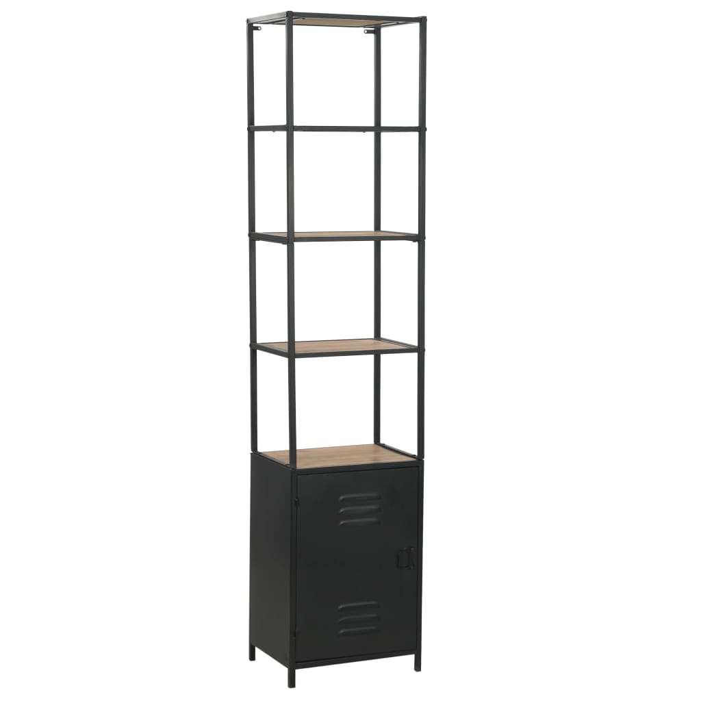 Libreria in Legno Massello di Abete e Acciaio 40,5x32,5x180 cm