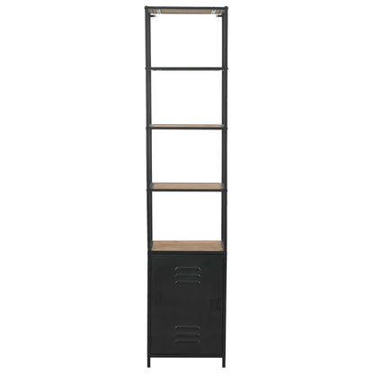 Libreria in Legno Massello di Abete e Acciaio 40,5x32,5x180 cm