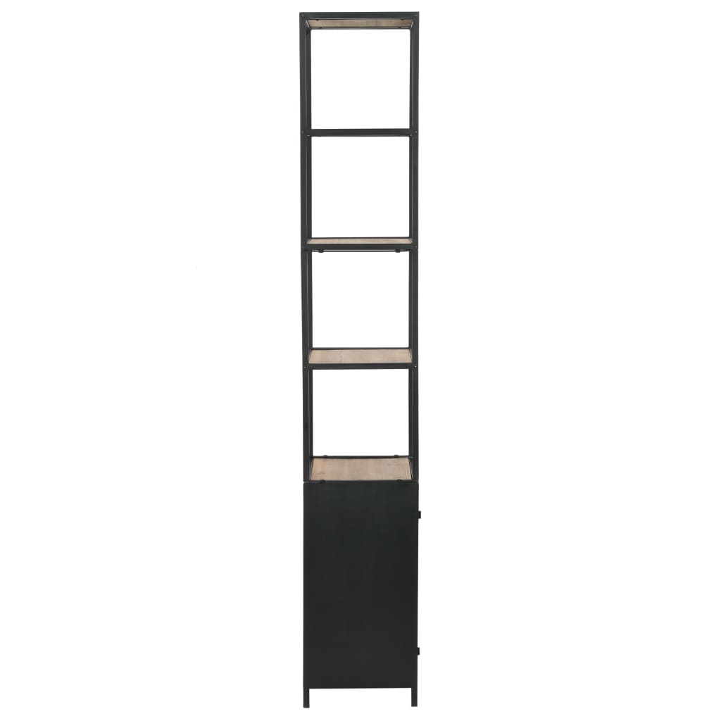 Libreria in Legno Massello di Abete e Acciaio 40,5x32,5x180 cm