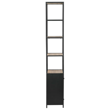 Libreria in Legno Massello di Abete e Acciaio 40,5x32,5x180 cm