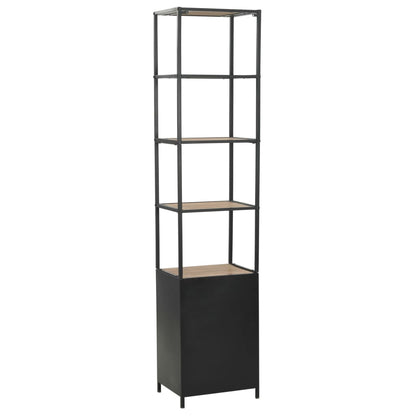 Libreria in Legno Massello di Abete e Acciaio 40,5x32,5x180 cm