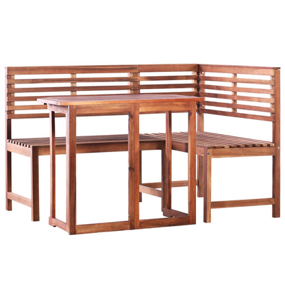 Set da BistrÃƒÂ² 2 pz in Legno Massello di Acacia