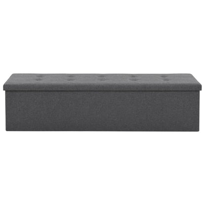 Cassapanca Pieghevole in Simil Lino 150x38x38 cm Grigio Scuro