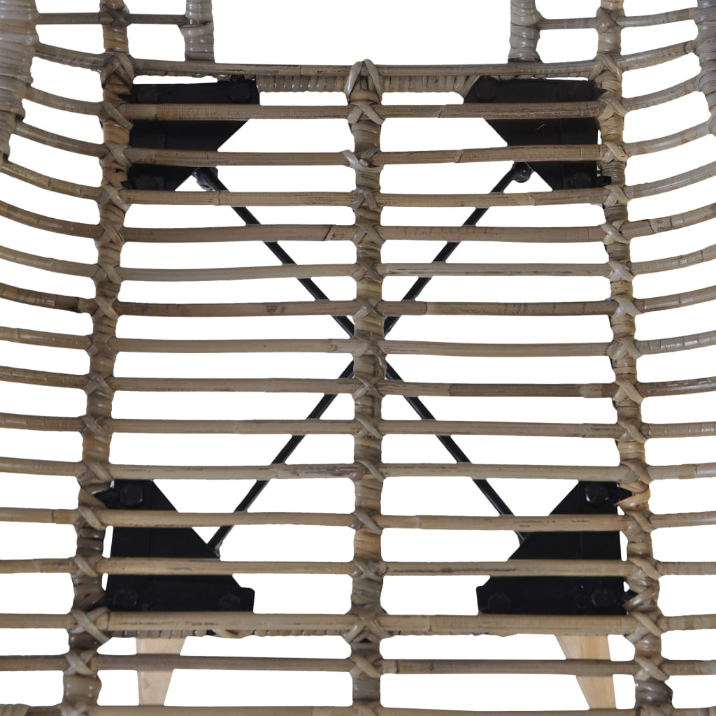 Sedie da Pranzo 2 pz Marroni in Rattan Naturale
