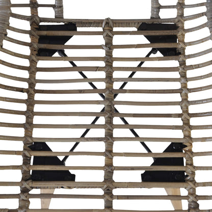 Sedie da Pranzo 2 pz Marroni in Rattan Naturale