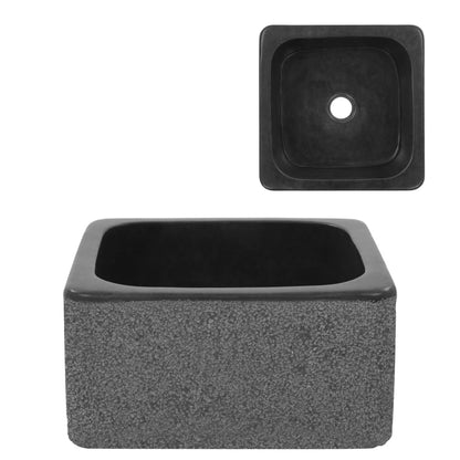 Lavandino 30x30x15 cm in Pietra di Fiume Nero