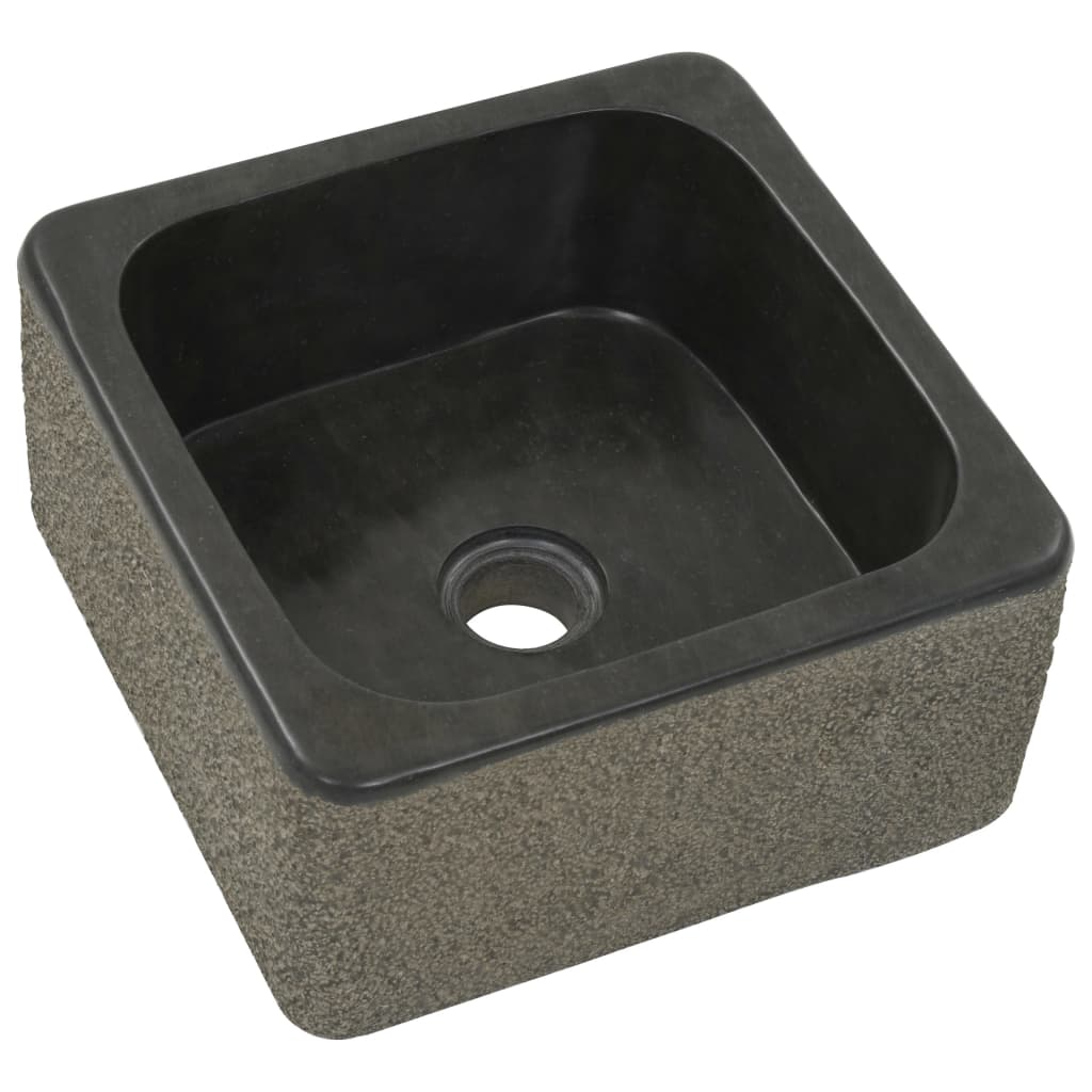 Lavandino 30x30x15 cm in Pietra di Fiume Nero