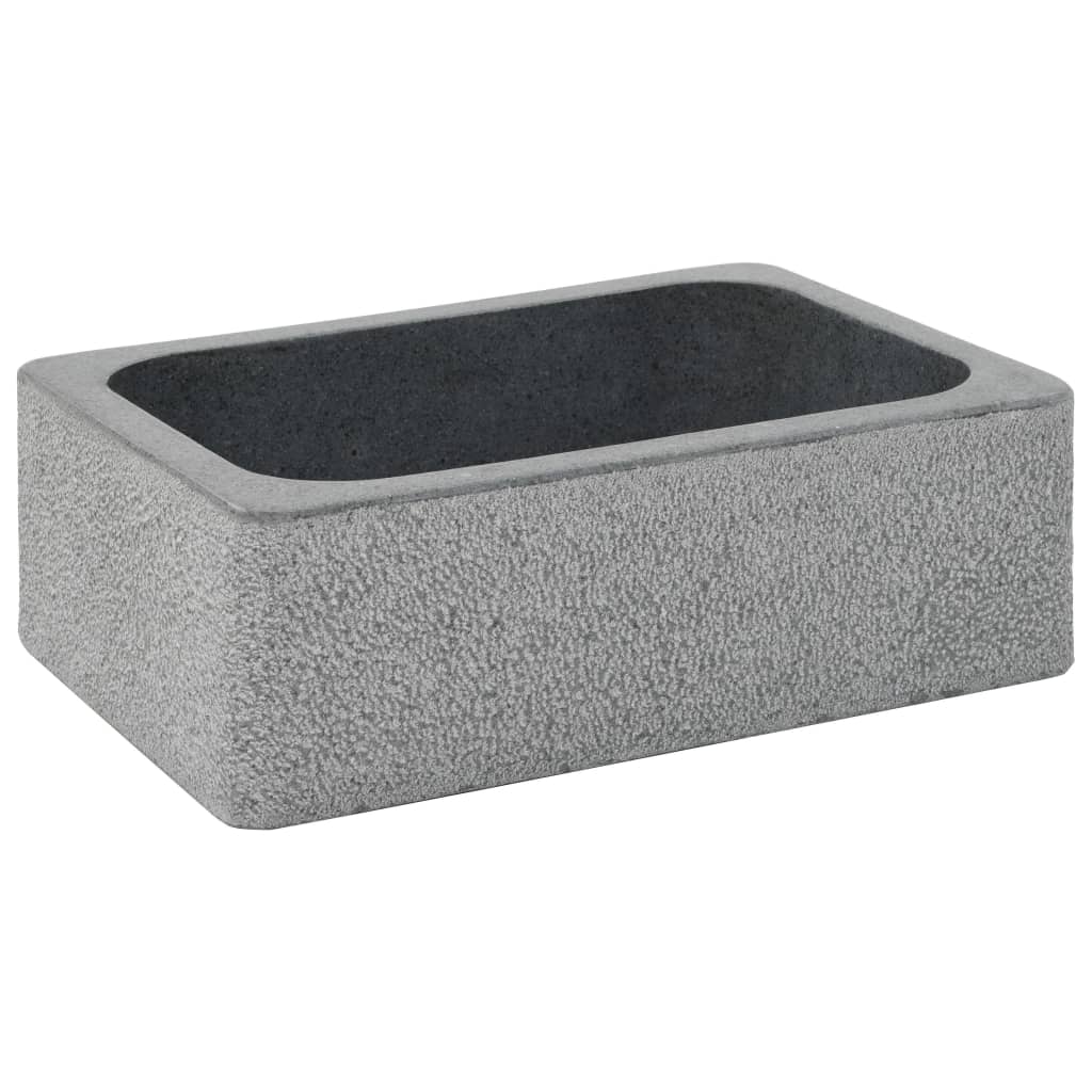 Lavandino 45x30x15 cm in Pietra di Fiume Nero
