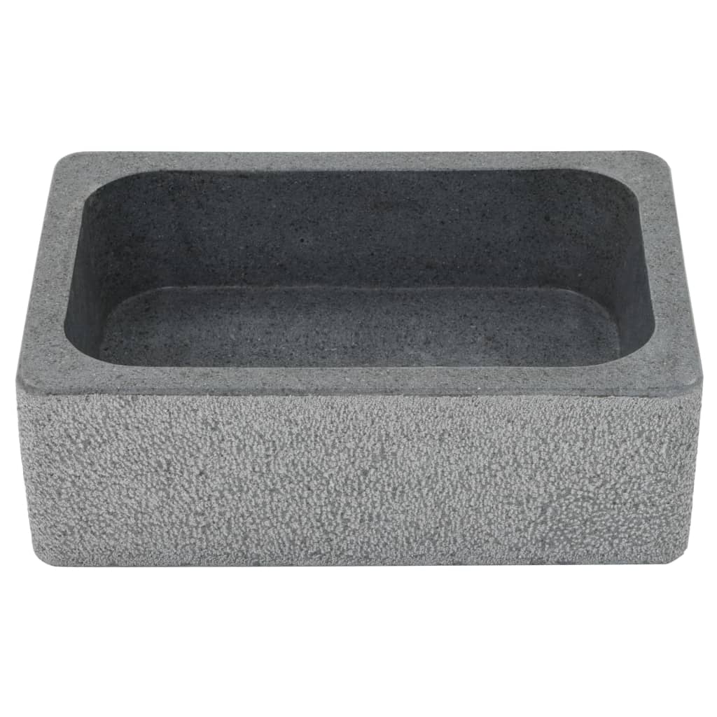Lavandino 45x30x15 cm in Pietra di Fiume Nero