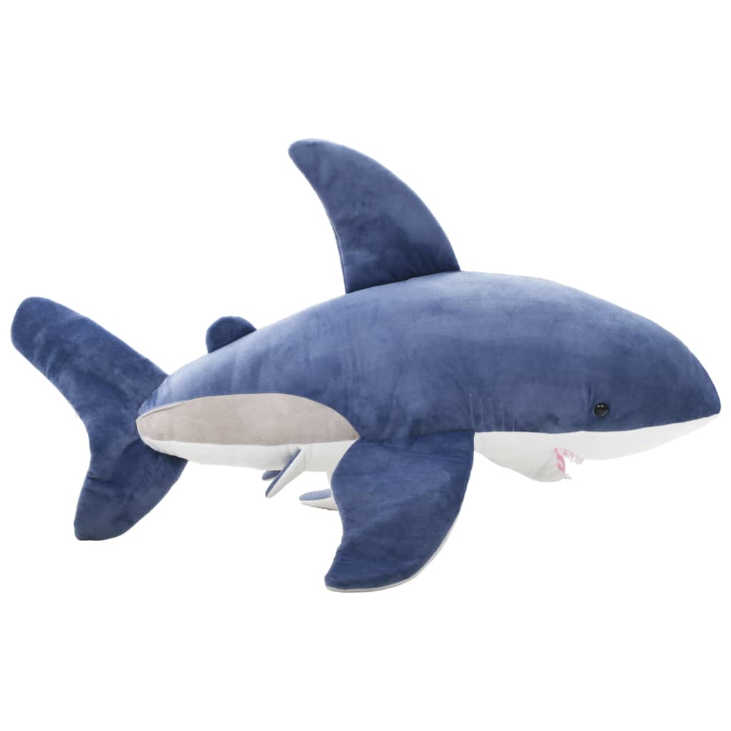 Giocattolo di Peluche Squalo Bianco Blu e Bianco