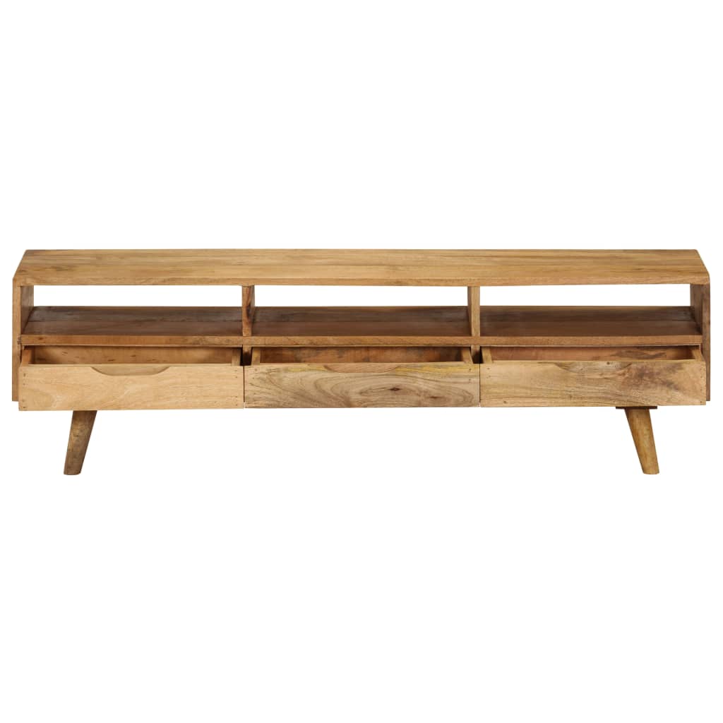 Mobile Porta TV in Legno Massello di Mango 140x30x41 cm