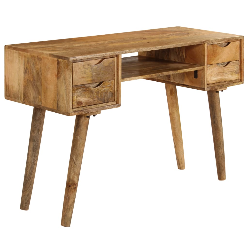 Scrivania in Legno Massello di Mango 115x47x76 cm