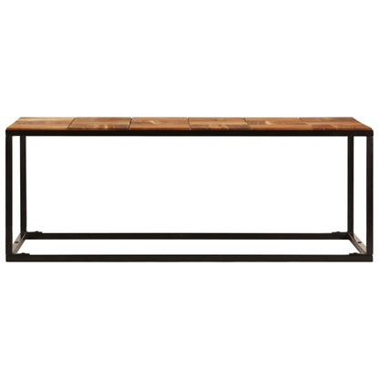 Tavolino 110x60x40 cm in Legno Massello di Acacia e Acciaio