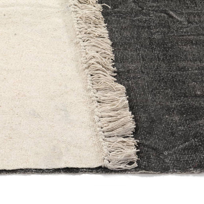 Tappeto Kilim in Cotone 160x230 cm Antracite
