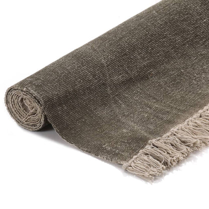 Tappeto Kilim in Cotone 160x230 cm Grigio Talpa