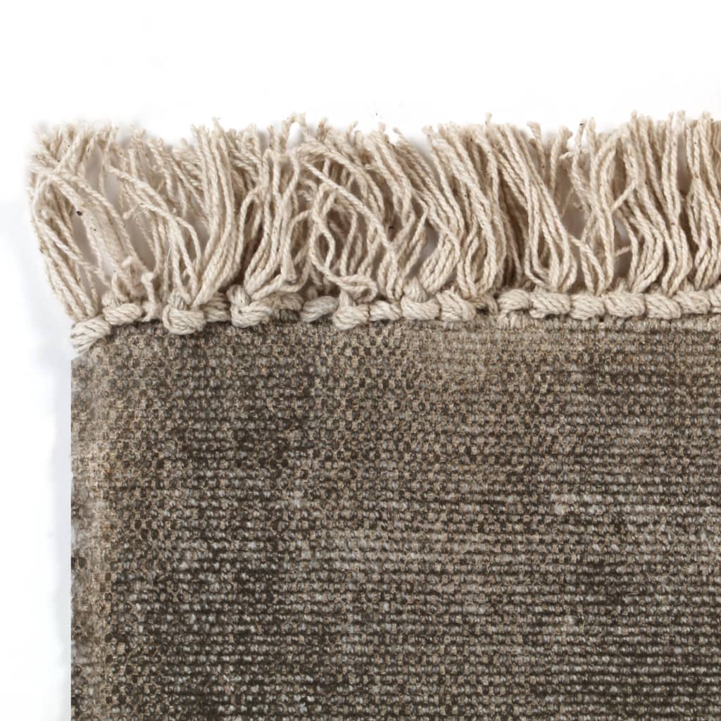 Tappeto Kilim in Cotone 160x230 cm Grigio Talpa