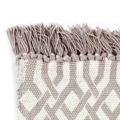 Tappeto Kilim in Cotone 120x180 cm con Motivi Grigio Talpa