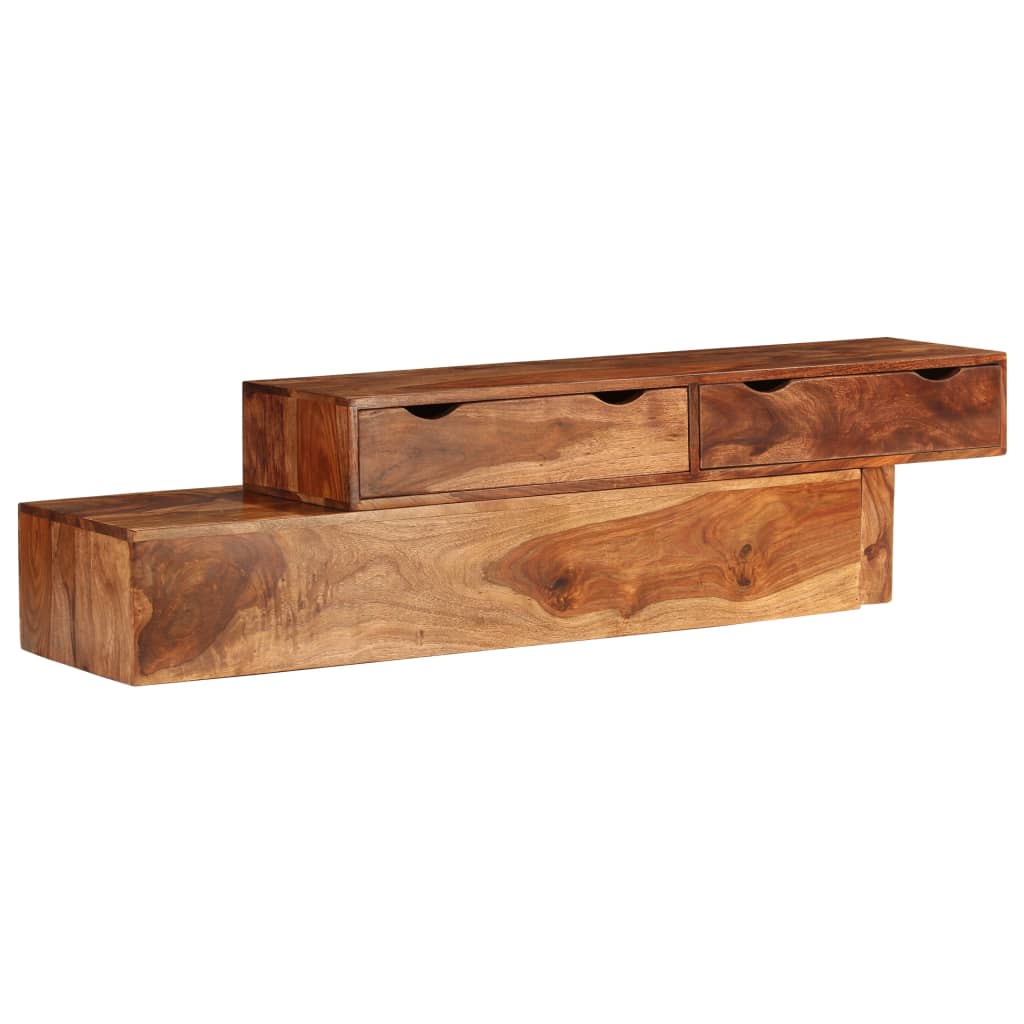 Mobile Porta TV Marrone 200x30x35 cm in Massello di Sheesham